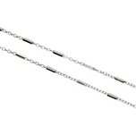 Zlatnictví Helios Bílé zlato řetízek s tyčinkama Velikost: 42cm, Váha: 1,75g