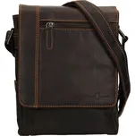 Pánská kožená taška přes rameno Greenwood Steen - tmavě hnědá