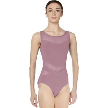 Body Lulli,Baletní trikot se síťkou LUB821, růže XS