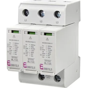 svodič přepětí Svodič přepětí T1+T2+T3 ETI ETITEC ML T123 300/12,5 3+0