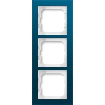 vypínač Rámeček ABB Busch-axcent trojnásobný sklo modré