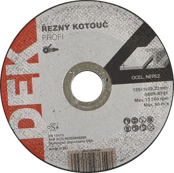 Řezný kotouč Kotouč řezný DEK PROFI 125×22,23 mm 1 mm