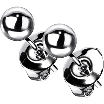 Náušnice Šperky4U Titanové náušnice kuličky 5 mm - KM2015-05