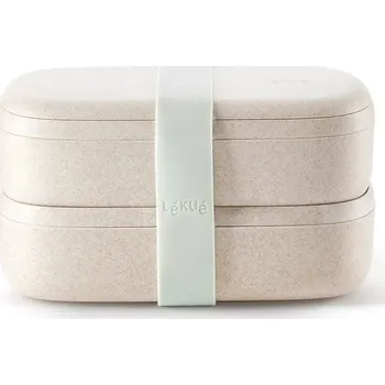 Úložný box Lekue, Obědová krabička To Go Organic dvojitá s přihrádkami - Formadore