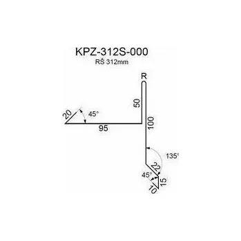 Střecha DEK závětrná lišta RS312SS SP25 RAL7035 0,50mm 2bm
