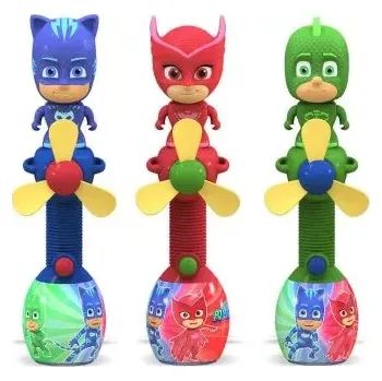 Bonbon Hračka VĚTRÁČEK - PJ MASKS - želé bonbóny 10 g & hračka ventilátor (Želé bonbóny s hračkou / větrník na baterie)