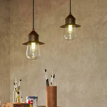 Venkovní osvětlení Il Fanale Il Fanale Drop se stínítkem 270.13.ORT rustikální mosazno-měděné závěsné svítidlo E27