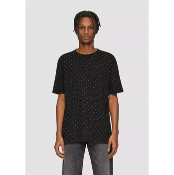s.Oliver pánské triko s krátkým rukávem černé se vzorem Velikost: M