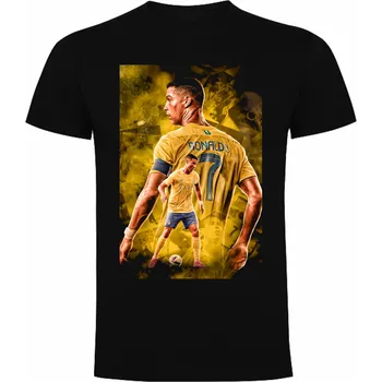 Dámské tričko Tričko Ronaldo Al Nassr Barva: černá, Velikost: 3XL