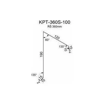 Střecha Ukončení pultové střechy RS360S-60 FeZn 0,53mm 2bm