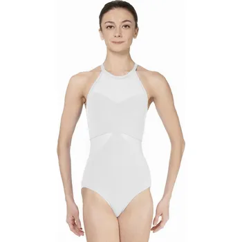 Body Lulli,Baletní trikot se síťkou LUB822, bílá XL