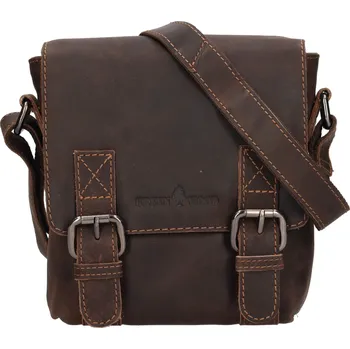 Pánská aktovka Pánská kožená taška Greenwood Aremis - tmavě hnědá