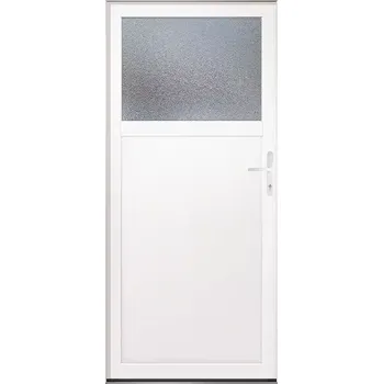 Vchodové dveře SOFT vchodové plastové dveře 1/3 sklo, bílé, 98x198