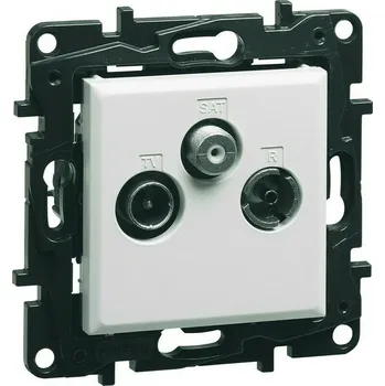 Elektrická zásuvka Zásuvka anténní průběžná Legrand Niloé Step TV/R/SAT bílá