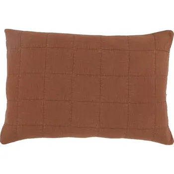 Povlak na dekorativní polštářek Terakotový povlak na polštář s opraným vzhledem Aix Vintage Quilt - 60*40 cm