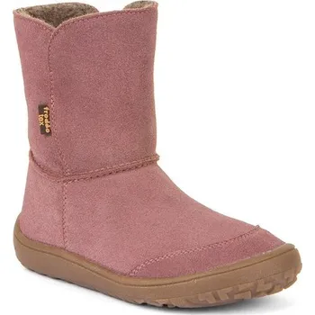 Dívčí zimní obuv Dívčí zimní barefoot boty TEX SUEDE Dark Pink, Froddo, G3160238, růžová - 32