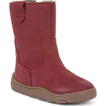 Dívčí zimní barefoot kozačky ZERU TEX BOOT Bordeaux, Froddo, G3160242-4, červená - 24