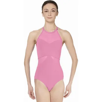 Body Lulli,Baletní trikot se síťkou LUB822, ostrá růžová XS