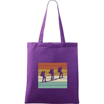 Vintage výprava - Taška bavlněná - 42 x 38 cm ( Fialová )