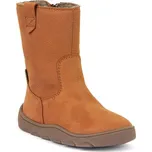 Dívčí zimní barefoot kozačky ZERU TEX BOOT Cognac, Froddo, G3160242, hnědá - 26
