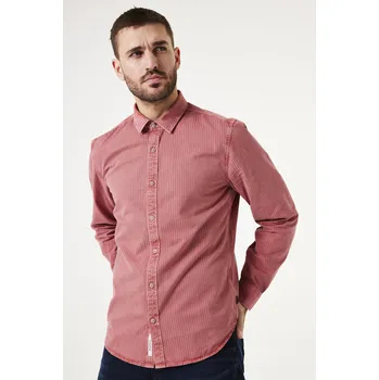 Pánská košile Garcia pánská košile s dlouhým rukávem růžová Velikost: XXL