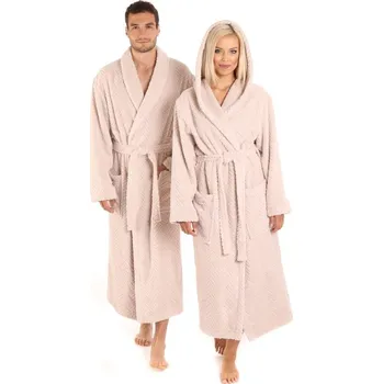 Dámské oblečení Bavlněný župan s límcem Athena oříškový 21 16 8151 - M