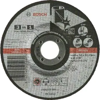 Řezný kotouč Kotouč řezný Bosch 3v1 125×2,5 mm