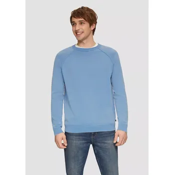 Pánský svetr s.Oliver pánský svetr s kulatým výstřihem modrý Velikost: XL