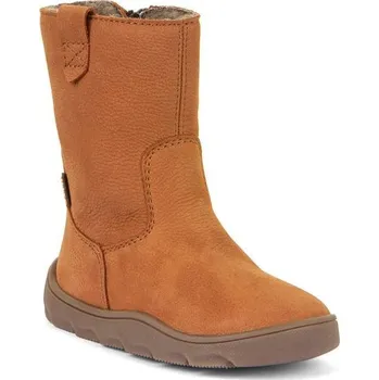 Dívčí zimní obuv Dívčí zimní barefoot kozačky ZERU TEX BOOT Cognac, Froddo, G3160242, hnědá - 30