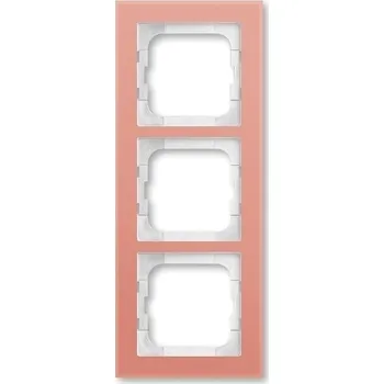 vypínač Rámeček ABB Busch-axcent trojnásobný sklo růžové