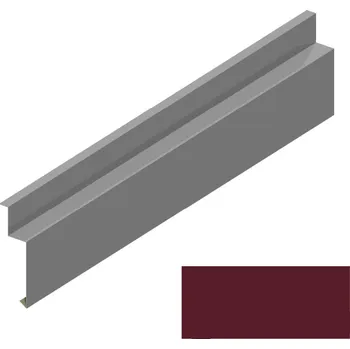 Střešní lemovaní Dilatační lišta RS138S-90 SP 25 RAL 3005 vínová 0,5 mm 2 bm