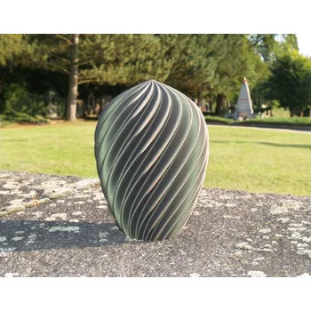 Smuteční dekorace Ekologická Bio urna I Tmavě zelená metalická barva