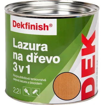 Lak na dřevo Lazura na dřevo DEKFINISH 3v1 mahagon, 2,2 l