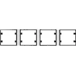 Rámeček Hager Lumina Passion čtyřnásobný horizontální bílé sklo