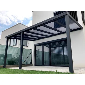 Pergola Sestava pro montáž hliníkové pergoly antracit 7016 PC plný grey 6×3 m