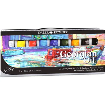 Olejová barva Sada olejových barev Daler-Rowney Georgian 9 x 120 ml