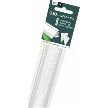 Stavební profil Profil ALU rohový sada komplet Led-Pol 2 m bílá