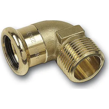 Vodovodní potrubí Koleno 90° lisovací Sanha Cu Purapress 8092G 15×1/2" vnější závit