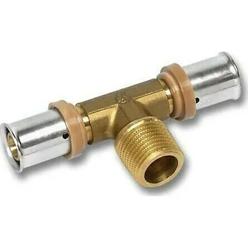 Vodovodní potrubí T-kus Sanha 3fit-Press 20×1/2" vnější závit