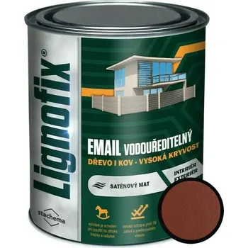 univerzální barva Barva vrchní Lignofix Email vodouředitelný kávová, 0,75 l