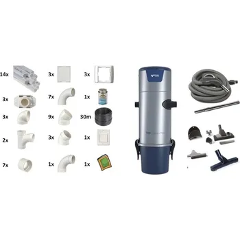 Průmyslový vysavač Sada centrálního vysavače s hadicí a rozvody Tubo Studio TS2 pro 3 vstupy