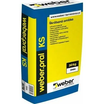 Omítka Omítka minerální weberpral škrábaná 2,5 mm barva 863 25 kg