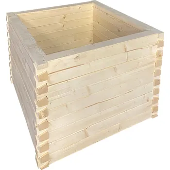 Vyvýšený záhon Záhon roubený 1000×1000×720 mm