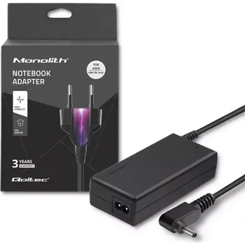 Adaptér k notebooku Qoltec Adaptér 65W 19V 3.42A 4.0x1.35, 51510 - neoriginální