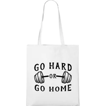 Nákupní taška DOBRÝ TRIKO Bavlněná taška s potiskem Go hard Barva: Bílá