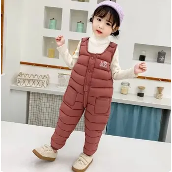 Kojenecké oblečení Dětské oteplovací kalhoty s laclem - užší prošívání Barva: Růžová, Velikost: 80/12 měsíců