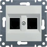 HAGER Zásuvka telefonní Hager Lumina 2× RJ11 bílá