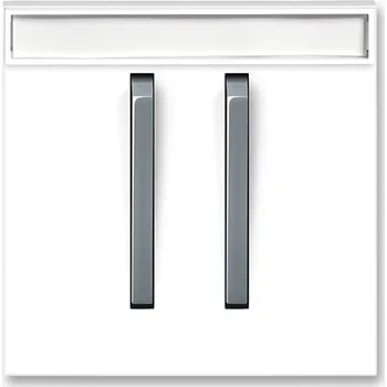 Stavebniny Kryt spínač dvojitý s popisovým polem ABB Neo bílá, ledová šedá