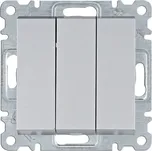 Spínač řazení 3 Hager Lumina stříbrná