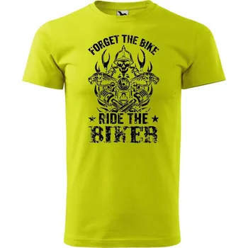 Pánská móda DOBRÝ TRIKO Pánské tričko s potiskem Biker Velikost: L, Barva: Limetková